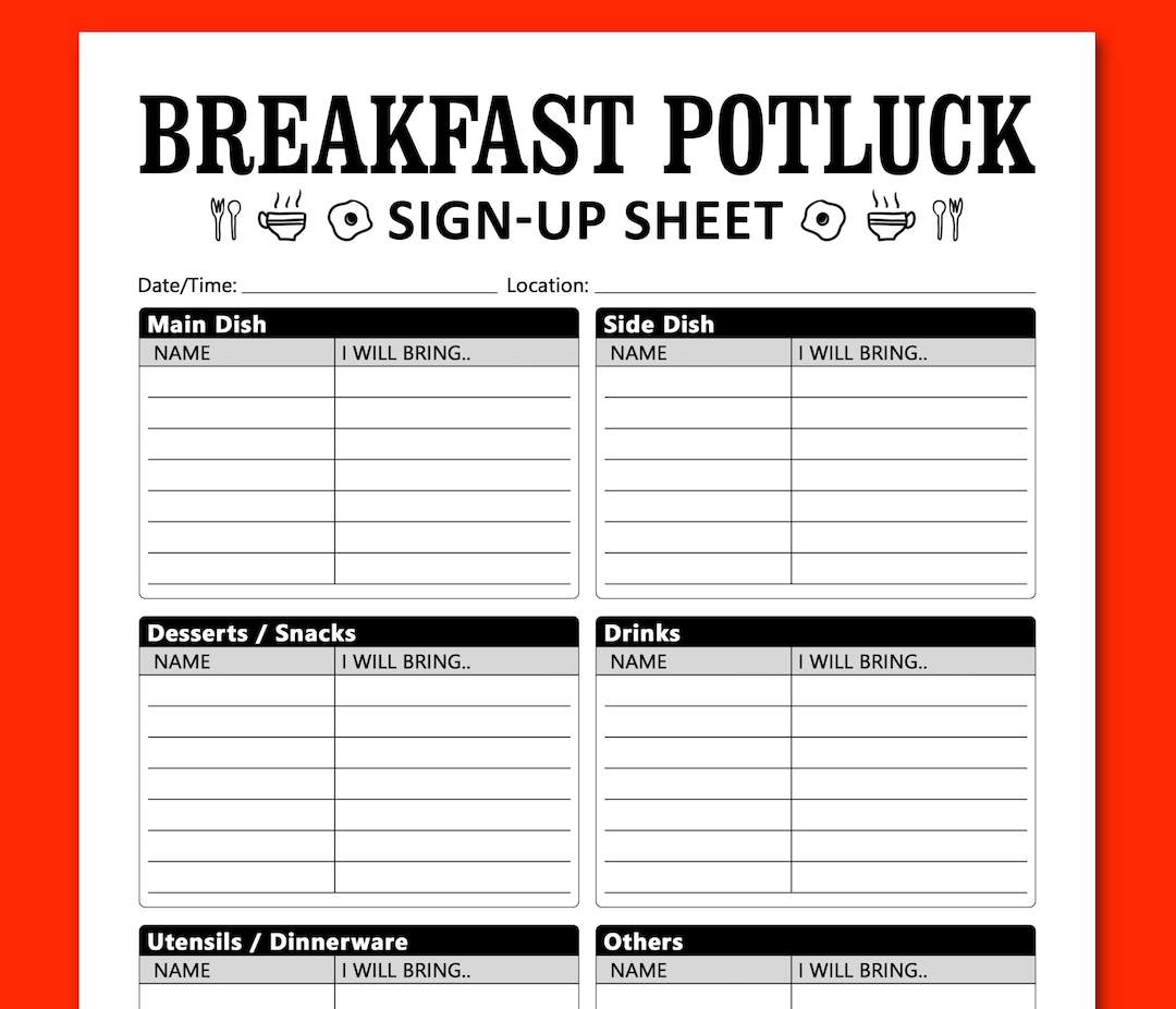 Breakfast Potluck Sign Up Sheet Printable Template Morning Etsy breakfast-potluck-sign-up-sheet-printable-template-morning-etsy