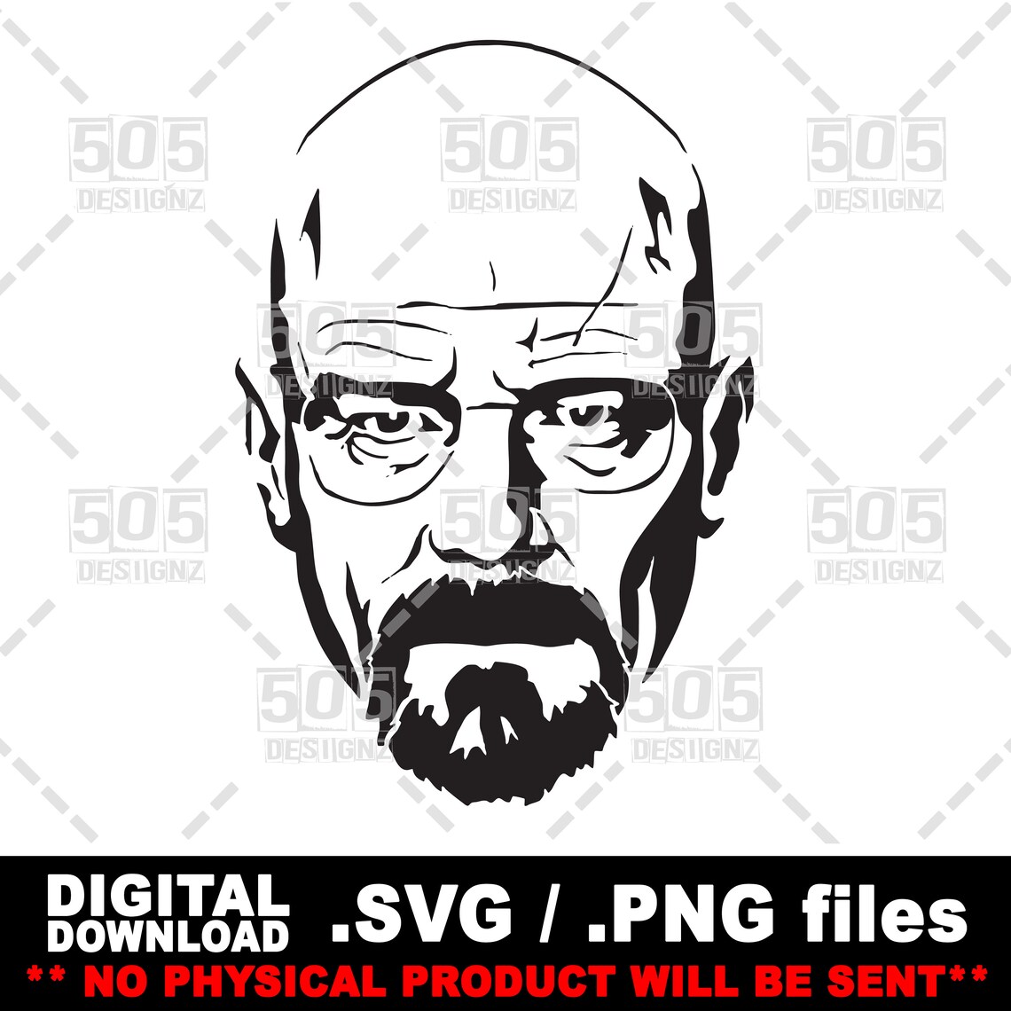 Breaking Bad Walter White SVG PNG, Cricut, Decal, Stencils, Cutouts