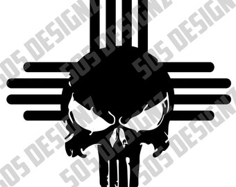 Zia Punsher SVG - PNG, Cricut, Decal, Schablonen, Cutouts, Muster, Scrapbooking oder T-Shirt Designs