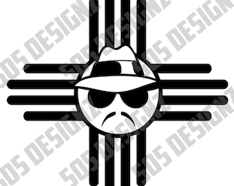 Zia Lowrider Man SVG - PNG, Cricut, Decal, Schablonen, Cutouts, Muster, Scrapbooking oder T-Shirt Designs