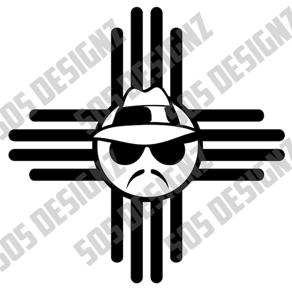 Zia Lowrider Man SVG - PNG, Cricut, Decal, Stencils, Cutouts, Patterns, Scrapbooking or T-Shirt designs