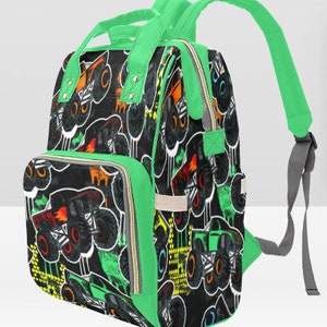 CUSTOM PERSONALIZED Monster Truck Diaper Bag Backpack | Car bag | Custom Bag | Baby Shower Gift | New Mom Gift | Custom Back Pack