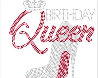 Birthday Queen Rhinestone Bling Shirt: Diva Celebration