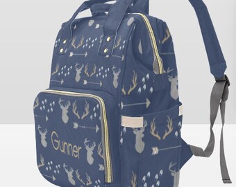 Personalized Deer Diaper Backpack | Baby Shower Gift