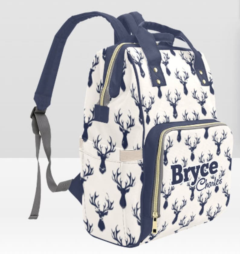 CUSTOM PERSONALIZED Deer Diaper Bag Custom Backpack Baby Shower