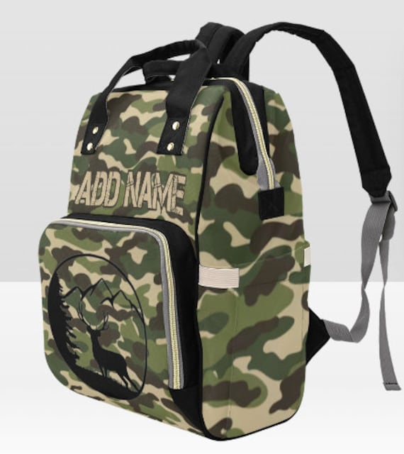 Camo Diaper Bag Backpack Monogrammed Monogram Backpack Diaper 