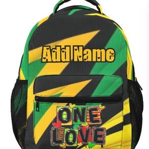 Custom Jamaican Backpack: Laptop Travel Bag