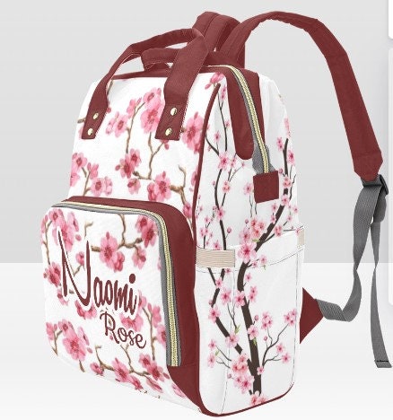 Legestori Diaper Bag Backpack, Baby Girl Diaper Bag, Large Pink Diaper Bag  Backpack Gift for Girls, Floral Printed Backpack for Travel with Insulated