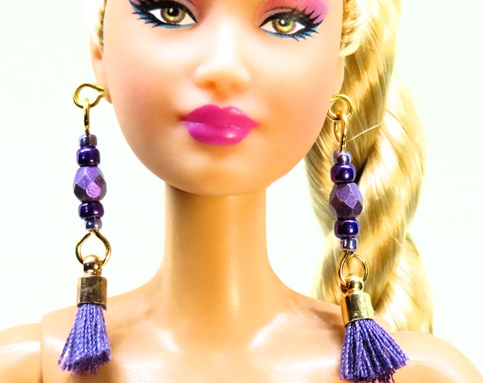 Fashion Doll Jewelry  Tassel  Earrings for Barbie, Fashion Royalty and Other Fashion Dolls