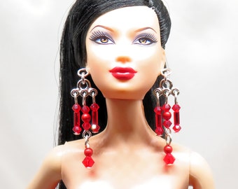 NEW Fashion Doll Jewelry Swarovski Crystal Earrings