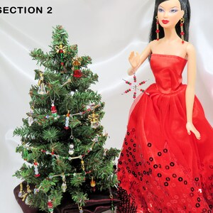 Fashion Doll Holiday Decor for Mini Christmas Trees