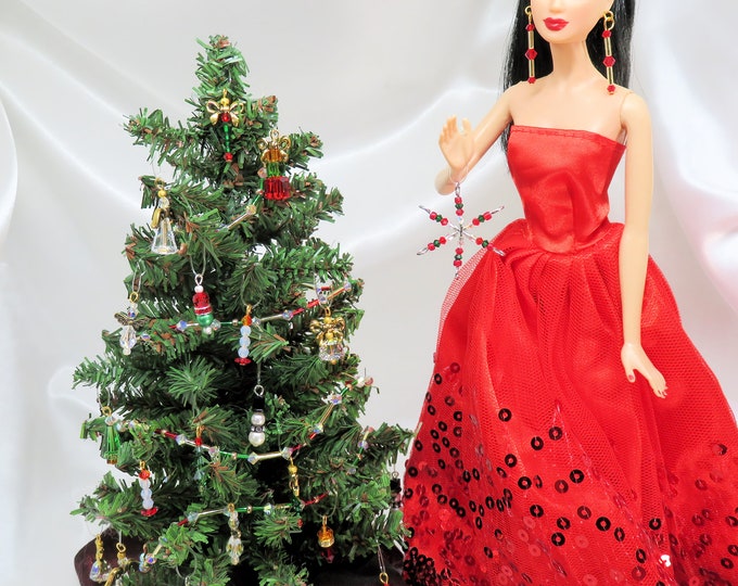 Fashion Doll Holiday Decor for Mini Christmas Trees