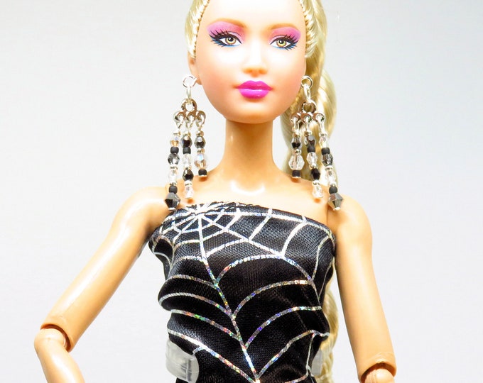 Fashion Doll Jewelry Swarovski Crystal Earrings for Barbie, Fashion Royalty and Other Fashion Dolls