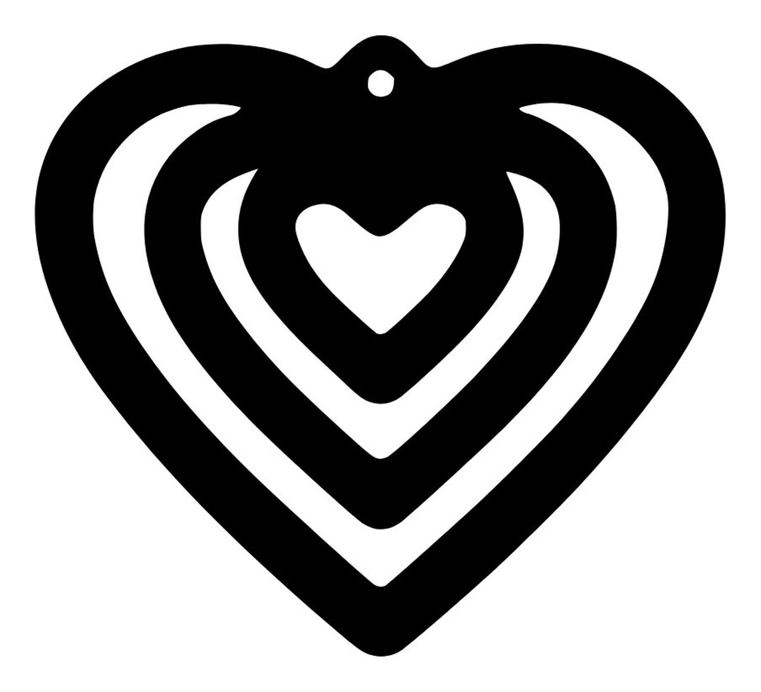 Heart Earring SVG Vector Dxf Png Jpg Laser Screen Silhouette Unique