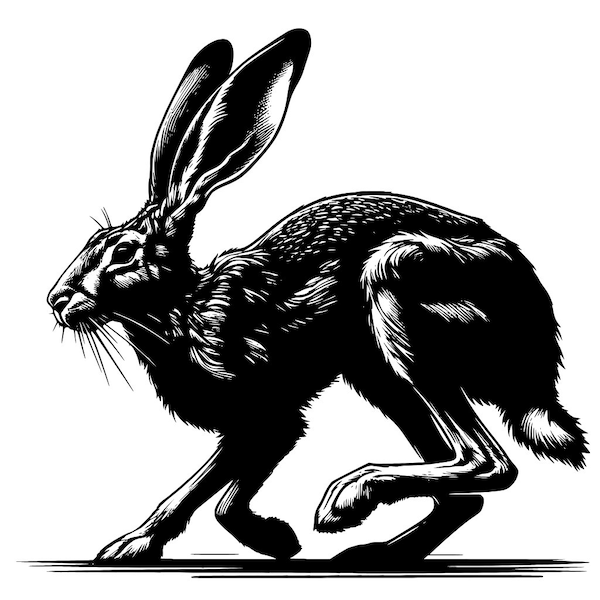 Jackrabbit SVG | Vector | Dxf | Png| Jpg | Laser | Screen  | Silhouette | Unique Jackrabbit Design | Crafts | Cut File | Sublimation