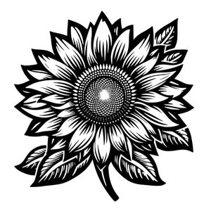 Sunflower SVG | Vector | Dxf | Png| Jpg | Laser | Screen  | Silhouette | Unique Sunflower Design | Crafts | Cut File | Sublimation
