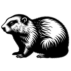 Woodchuck Groundhog SVG | Vector | Dxf | Png| Jpg | Laser | Silhouette | Woodchuck Groundhog Design | Crafts | Cut File | Sublimation