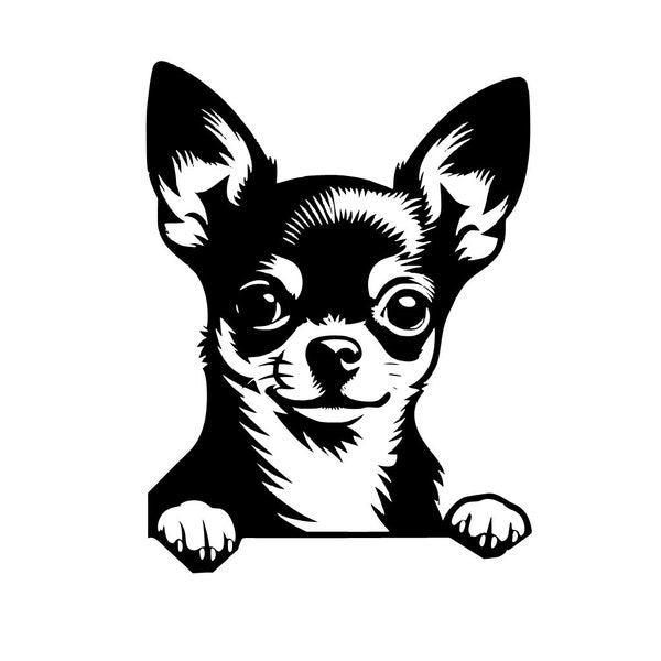Chihuahua SVG | Vector | Dxf | Png| Jpg | Laser | Screen  | Silhouette | Unique Chihuahua Design | Crafts | Cut File | Sublimation