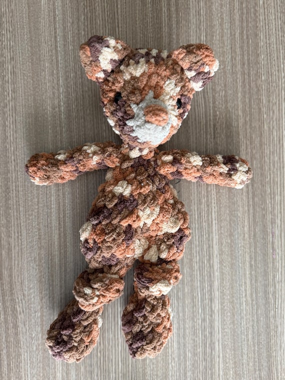 Teddy Bear Crochet Plush | Handmade Baby Shower Gift | Soft Stuffed Bear | Custom Colors