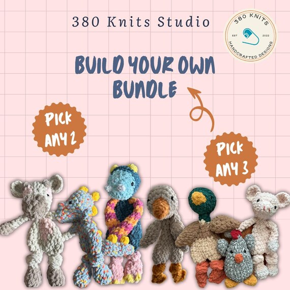 Build Your Own Crochet Plush Bundle | Pick Any 2 or 3 | Baby Shower Gift