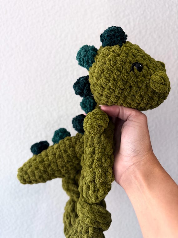 Mini Dinosaur Crochet Plush Handmade Dino Stuffed Animal Birthday Gift for Kids