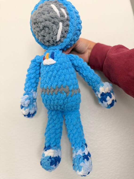 Hand Crocheted Astronaut Plush Toy | Chenille Space Explorer with Backpack, Nursery Decor