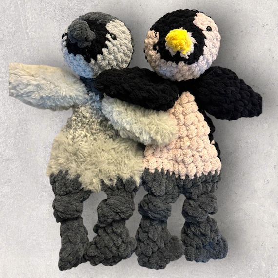 Penguin Crochet Lovey | Handmade Baby Shower Gift | Soft Plush Stuffed Animal | Winter Nursery