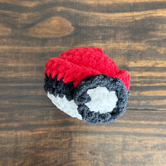 Crochet Pokeball Fidget Plush | Handmade Sensory Stress Toy | Gamer Gift | Pop-Out Ball