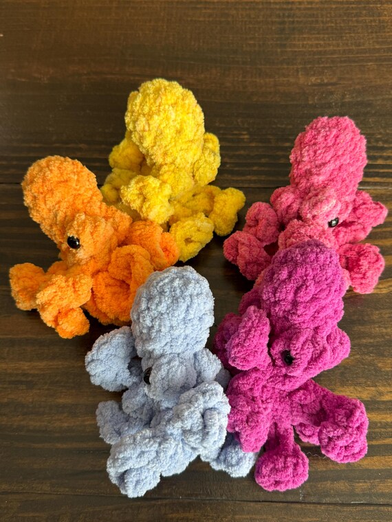 Mini Octopus Plush | Handmade Crochet Stuffed Animal | Pocket Pal | Birthday Gift for Kids