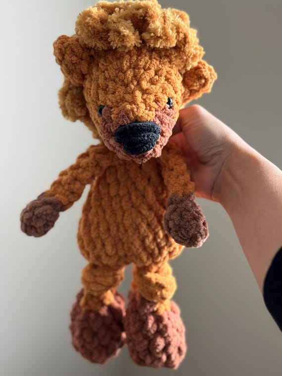 Lion Crochet Plush | Handmade Baby Shower Gift | Safari Jungle Nursery | Stuffed Animal