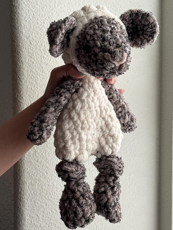 Lamb Knotted Lovey | Crochet Baby Shower Gift | Handmade Farm Animal Comfort Toy | Soft Plush