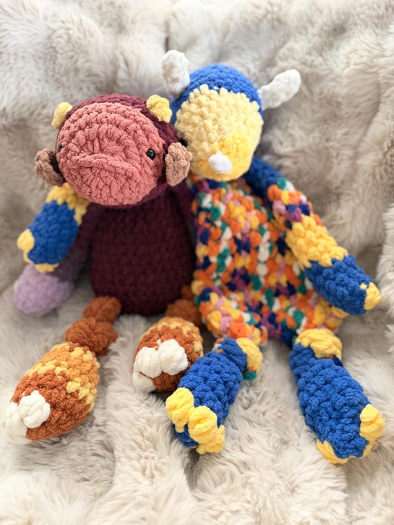 Moxie Monster Custom Crochet Plush | Handmade Stuffed Animal | Custom Colors | Made to Order