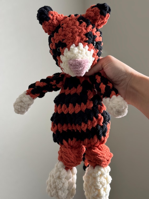 Tiger Crochet Plush | Handmade Safari Baby Shower Gift | Stuffed Animal | Jungle Nursery