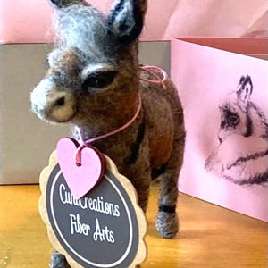 Needle Felted Burro or Donkey Made-to-Order Only, One of a Kind, Farm Decor, Country Farm, Fiber Art