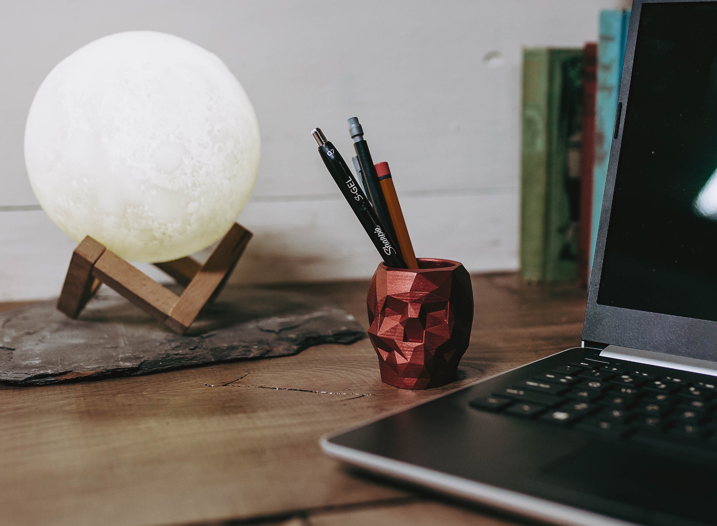 Skull Desk Decor Home Office Decorations Gifts for Men Desk Etsy