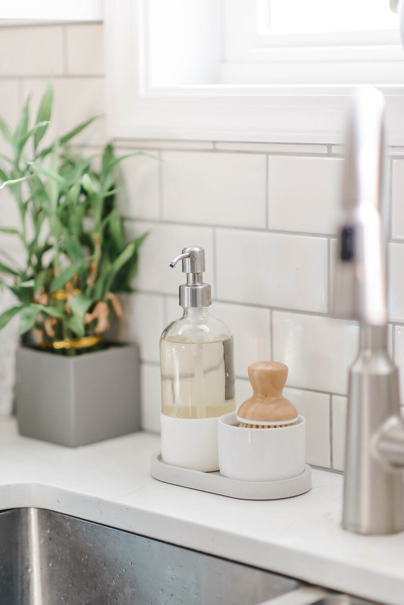 Bathroom Soap Bottle Tray Kitchen Sink Caddy Soap Dispenser Etsy