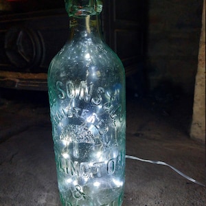 Glass Bottle LED Fairy Light Lamp Antique Bottle Battery Powered