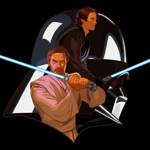Limited edition Anakin and Obiwan fantasy enamel pin