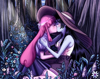 Princess Bubblegum and Marceline Art Print