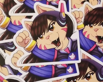 Overwatch D.Va Cat Sticker