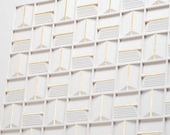 Minimalist wall art Simplicity and elegance golden stripes wall sculpture