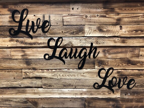 Live Laugh Love Wall Decor Word Art Metal Words Etsy