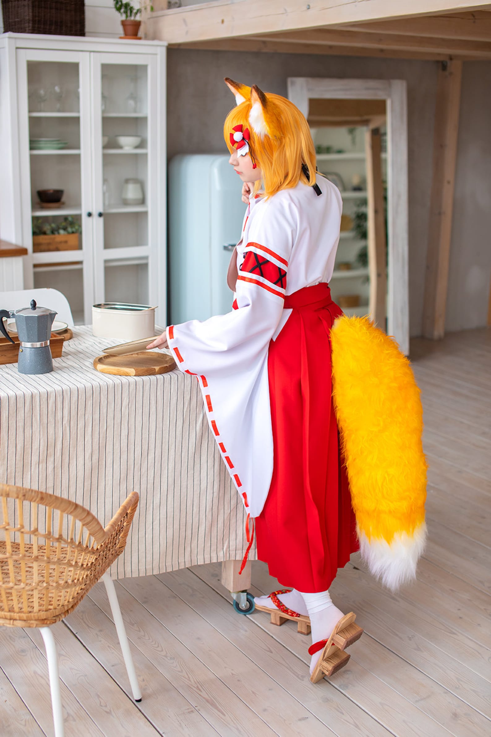 Cosplay costume queue de renard et oreilles Sewayaki Kitsune Etsy