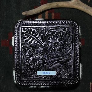 WESTERN COWHIDE LEATHER Jewelry box -travel storage