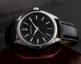 Personalized Engraved Watch, Groomsmen Gift, Leather Band
