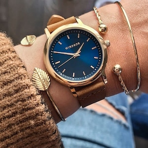 Montre femme, montre personnalisée en or rose, montre gravée, cadeau pour elle, cadeau femme, cadeau pour femme, montre de demoiselle d'honneur, montres pour femme