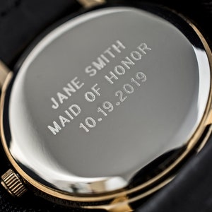 Bridesmaid Gifts Personalized Maid of Honor Engraved Rose Gold Watch for Woman bridesmaids Women Gift Fiance Gift image 9