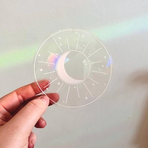 Suncatcher Sticker *White Moon*