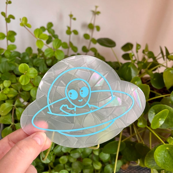 Suncatcher sticker *Alien bleu*