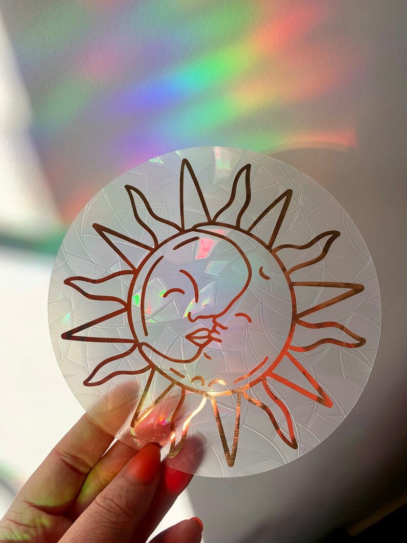 Suncatcher Stickers sun and Moon Etsy